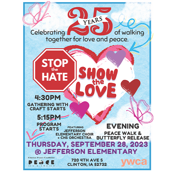 Stop the Hate/Show the Love Peace Walk Flyer