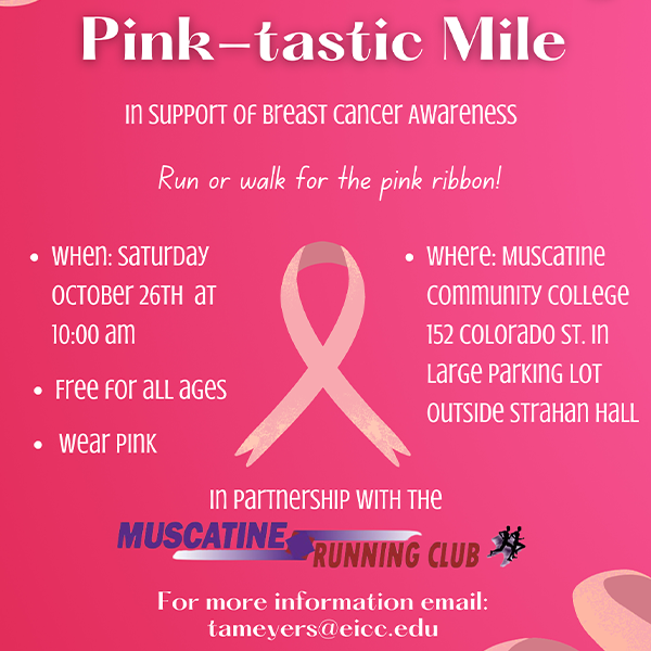 Pink-tastic Mile Flyer, all information in copy